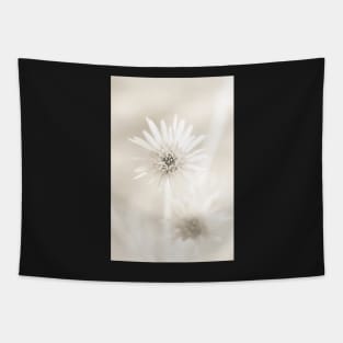 White Flowers on a white background Tapestry
