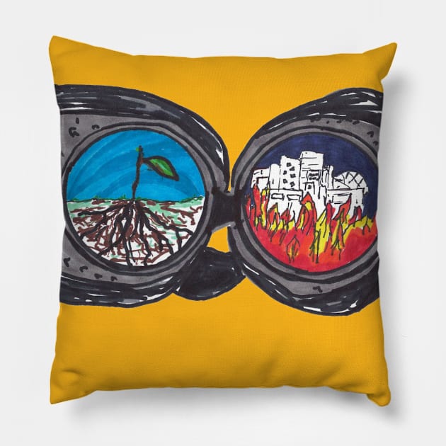 Apocalypse Hope Pillow by Go Ask Alice Psychedelic Threads
