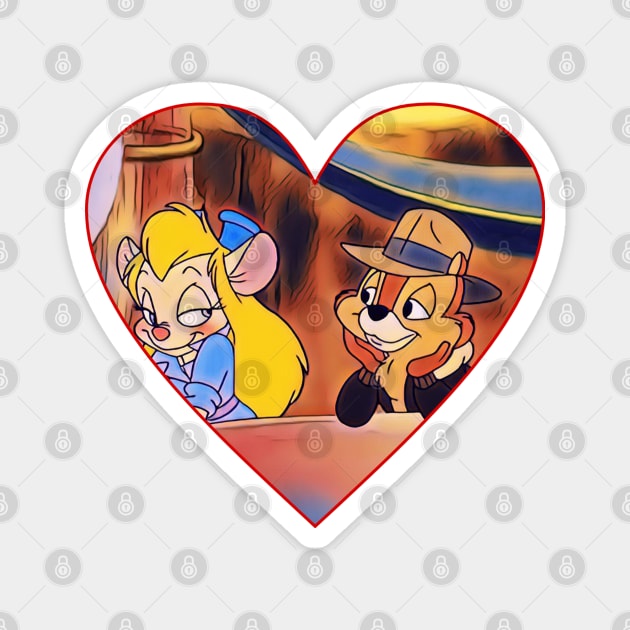 Chip and Gadget in love Magnet by xsdni999