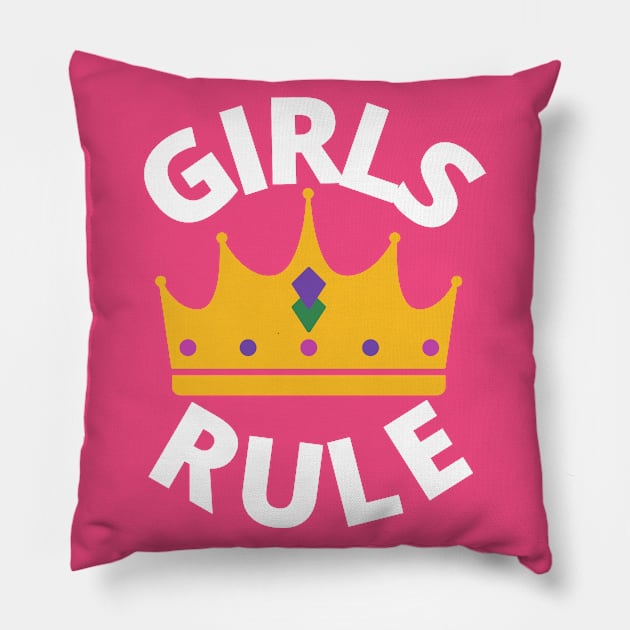 Girls Rule Pillow by Jo3Designs