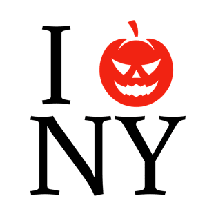 Pumpkin Head I Love New York Newyork Halloween NY City Shirt T-Shirt