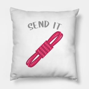 Send it rock climbing T-shirt Pillow