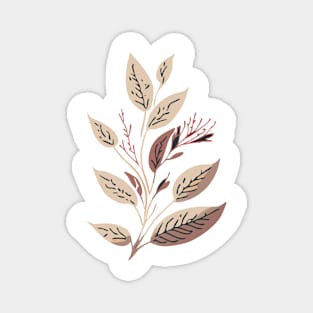 botanical sketch of leaves Magnet