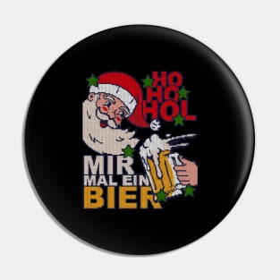 Ho Ho Hol mir Bier - Strickeffekt - Ugly Christmas Pin