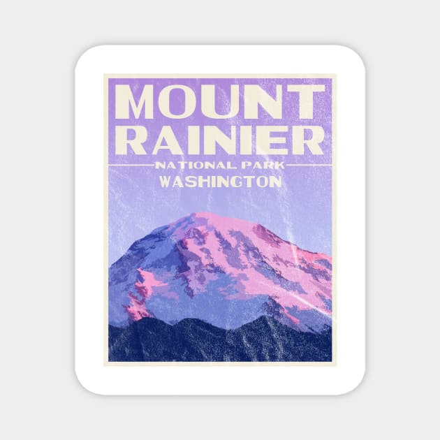 Mount Rainier Magnet by IDesignTShirtsBro