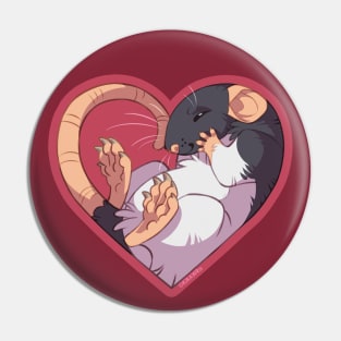 Heart Rat: Hooded Black Pin