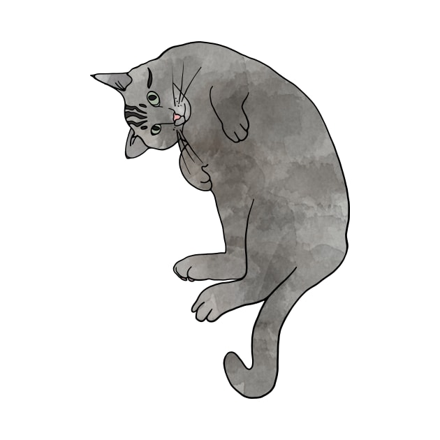 Grey Tabby Cat by murialbezanson