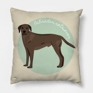 Labrador Retriever Lab Dog Breed Cursive Graphic Pillow