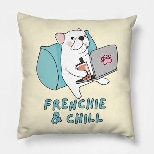 Frenchie and Chill Pillow