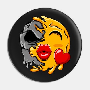 Kiss Zombie Emoji Pin