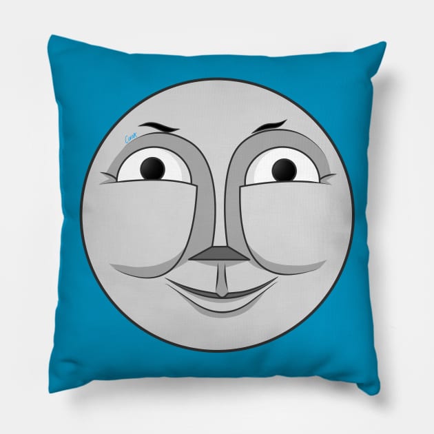 Gordon smiling face Pillow by corzamoon