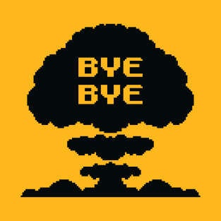 Mushroom Cloud (black, pixellated) T-Shirt