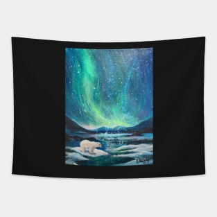 Aurora Borealis the Polar Bear Tapestry