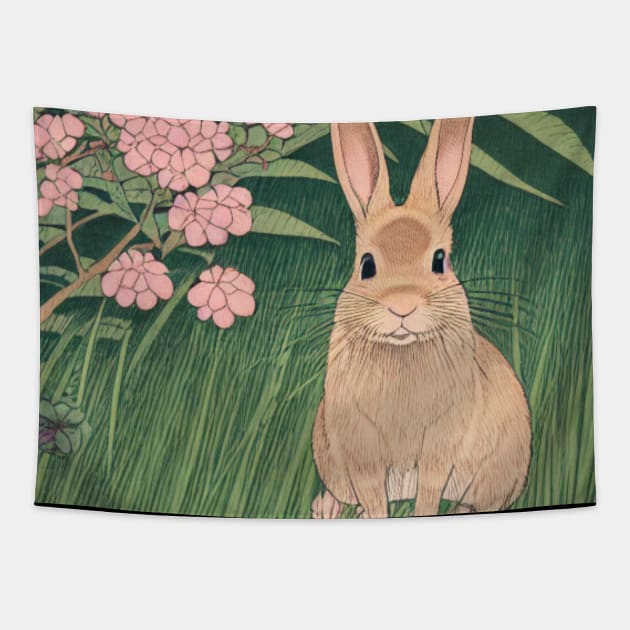 Brown Mini Satin Rabbit Mini Rex Bunny Tapestry by wigobun