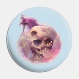 Abstraction, planet, skull Pin