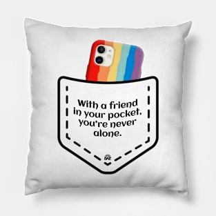 Pocket Friends - Black Stitching Pillow