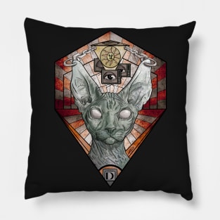The Gaze of the Sphynx Cat - #1 Animal Hierarchy Pillow