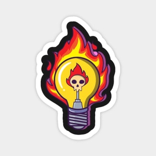 Bulb On Fire Magnet