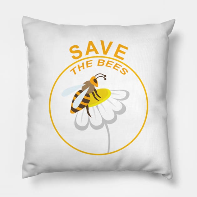 save the bees - bees lover Pillow by shopflydesign