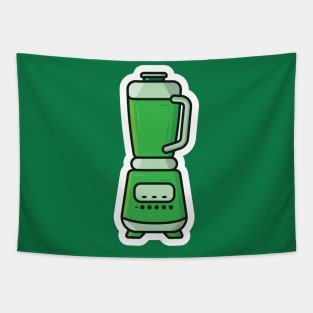 Kitchen Blender with Glass Container Sticker vector illustration. Home and Restaurant interior equipment icon concept. Electric food kitchen blender mixer sticker vector design. Tapestry