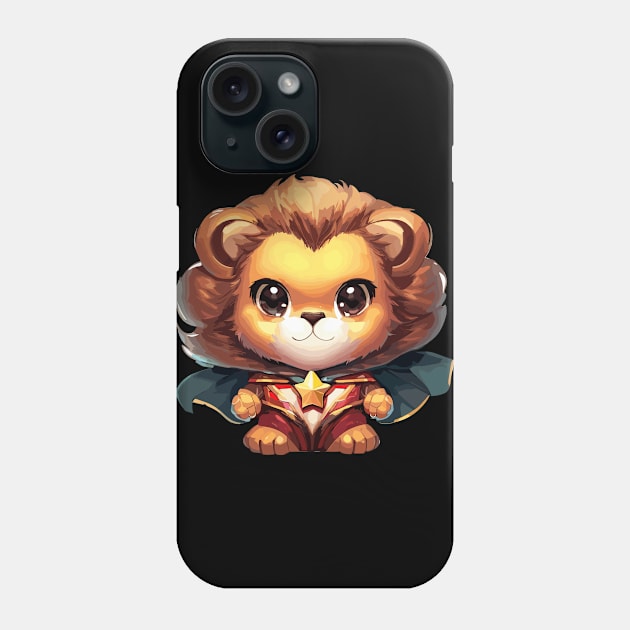 Superhero lion cat Phone Case by TomFrontierArt