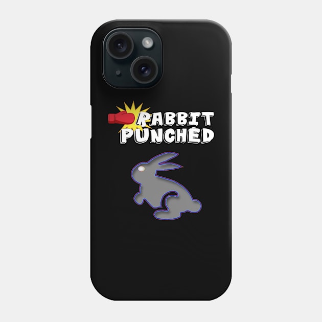 Neon Gray Rabbit of the Future With the shows title Phone Case by RabbitPunched