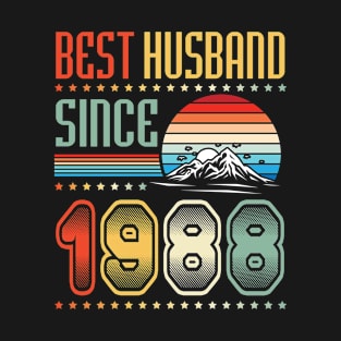 Best Husband Since 1988 Happy Wedding Married Anniversary 32 Years T-Shirt