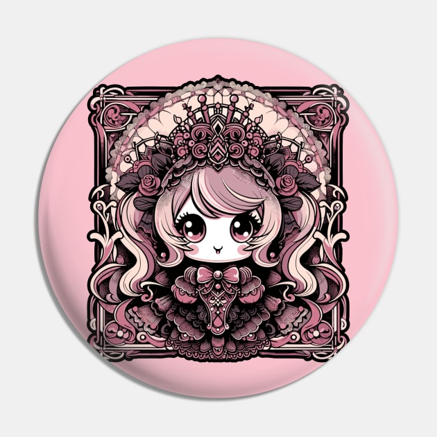 Kawaii Gothic Lolita Pin by DesignDinamique