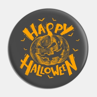 Halloween Scary Evil Pumkin Funny Pumkin Head Pin