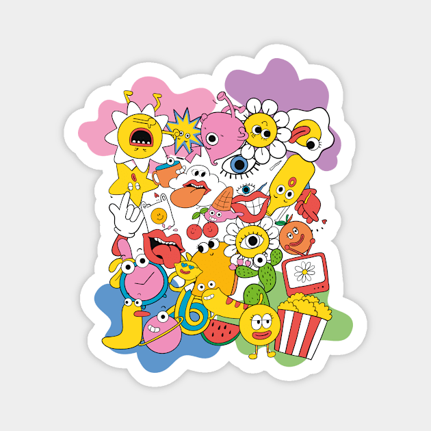 Super Funny Gang That Will Brighten Up Your Day Magnet by SSO Symbol