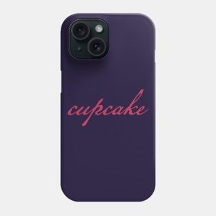 Cupcake Typography Viva Magenta Script Phone Case