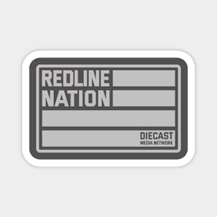 Redline Nation - Staff Car U.S. Army (White on Black) Magnet