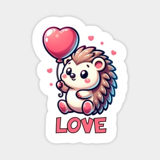 Hedgehog with Balloon - Love Magnet