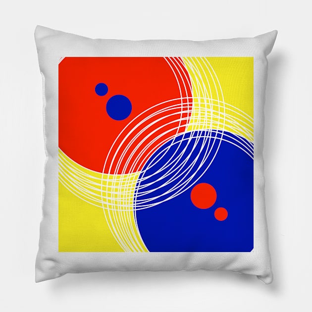 pastel retro circles Pillow by JPS-CREATIONS