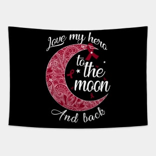 love multiple myeloma hero to the moon Tapestry