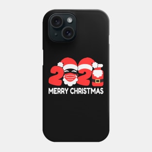 Santa Claus Vaccinated 2021, Funny Merry Christmas In Mask Xmas Pajamas Phone Case