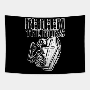 REDEEM THE RUINS COFFIN design B Tapestry