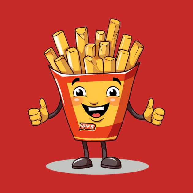 kawaii french fries T-Shirt cute potatofood funny by nonagobich