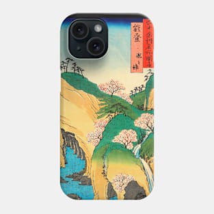 Sakura Cherry Blossoms in Waterfall Bay Japanese painting Phone Case