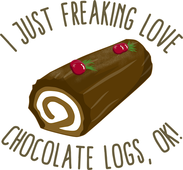 I Just Freaking Love Chocolate Logs, OK! Kids T-Shirt by KawaiinDoodle