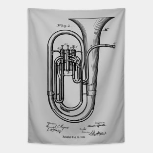 Tuba Instrument Patent Image 1888 Tapestry