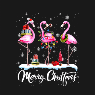 Merry Christmas Flamingo T-Shirt