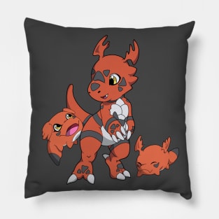 Guilmon Family Pillow