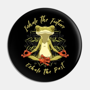 Yoga Frog Mandala - Inhale The Future Pin
