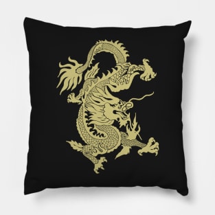 Gold Chinese dragon Pillow