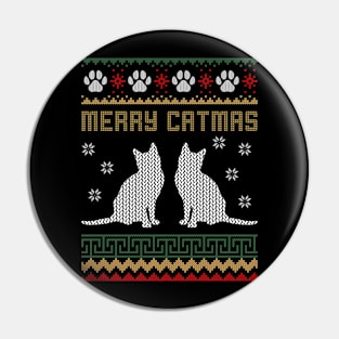 Merry Catmas Pin