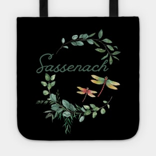 Sassenach Dragonfly Floral Wreath Tote