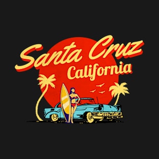 Santa Cruz California Retro Art T-Shirt