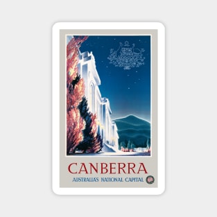 Canberra Australia Vintage Travel Poster 1940 Magnet