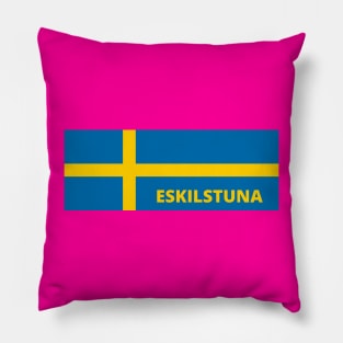 Eskilstuna City in Swedish Flag Pillow